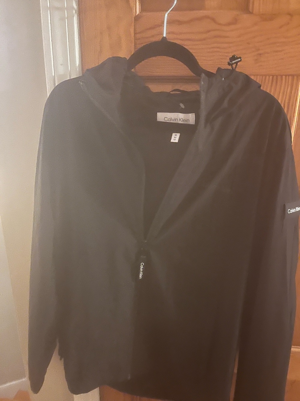 Calvin Klein Men’s Black Zip-Up Hooded Sweater
